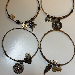 Alex and Ani Gold Charm Bracelets Set
